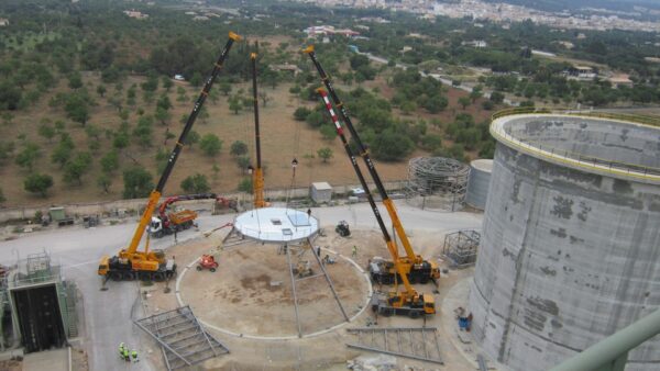 Silo de Clinker en fábrica en Baleares, CEMEX