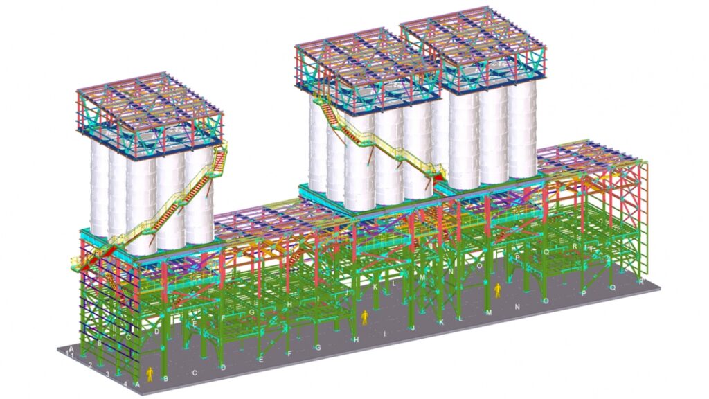 Metal structure of mixing plant in Florida (USA)