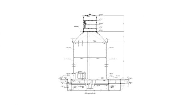 Sección estructural del silo