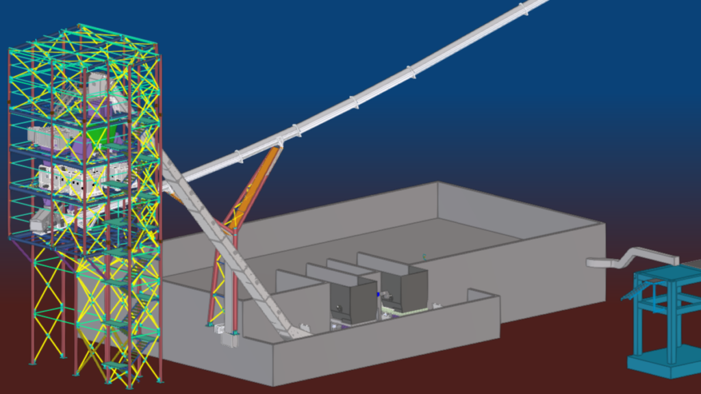 Estructura metálica en instalación de combustibles alternos en Colombia