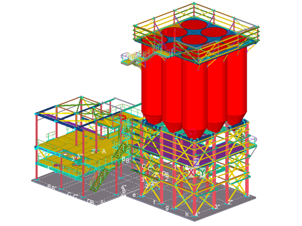 Ingeniería para una estructura de acera de una planta mezcladora en Texas (EE.UU.)